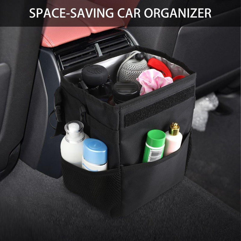 Car Trash Can with 3 Pockets Organizer - Clauve