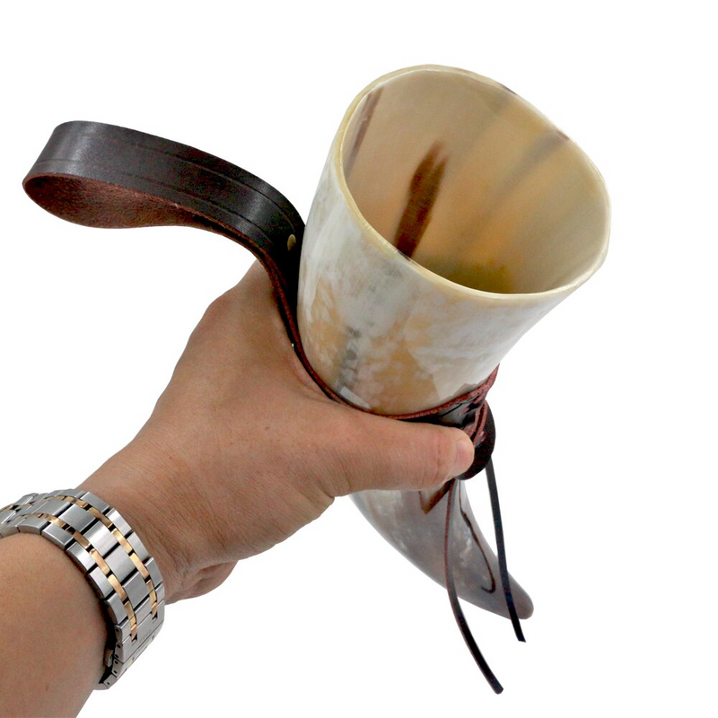 Handicrafts Viking Drinking Horn with Strap