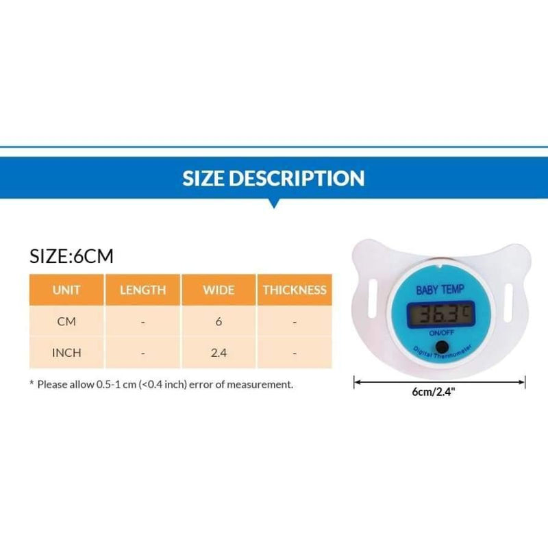 Baby Pacifier Thermometer with LCD Display - Clauve