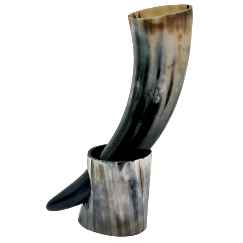 Handicrafts Viking Drinking Horn with Stand