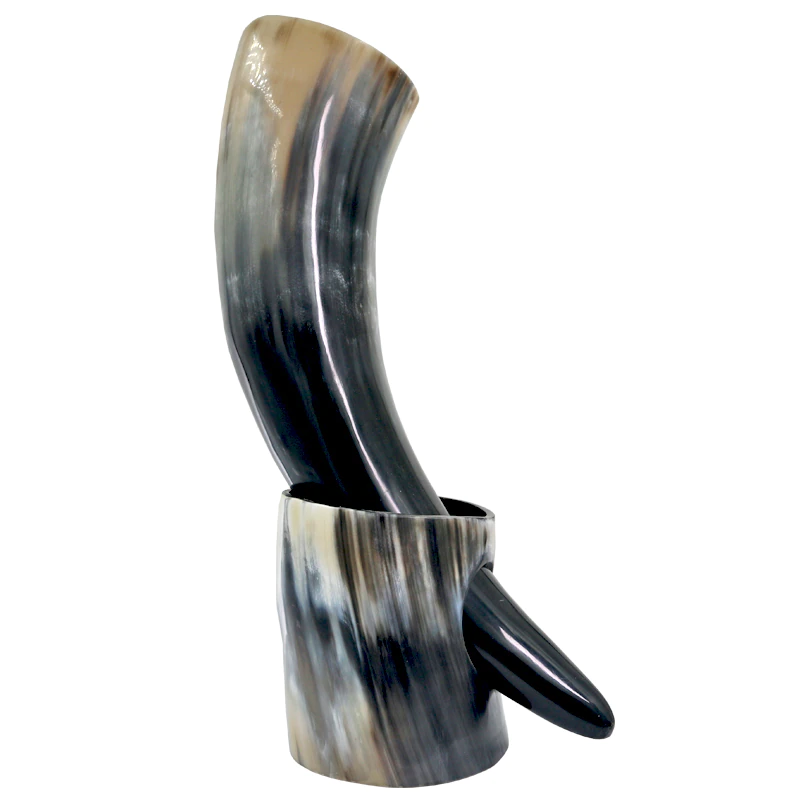 Handicrafts Viking Drinking Horn with Stand